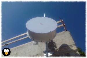 antenna ad alte prestazioni installata all'albergo castello