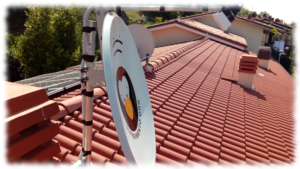 immagine raffigurante l'antenna ad alte prestazioni utilizzata per attraversare il lago di Garda