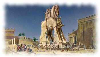 immagine raffigurante la città di troia