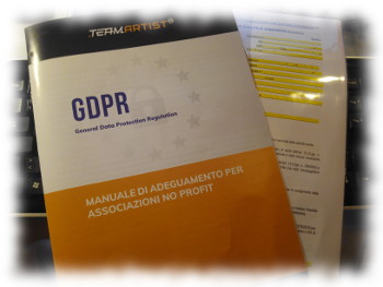 documentazione ricevuta da teamartist con le linee guida per l'adeguamento al GDPR